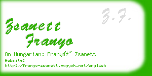 zsanett franyo business card